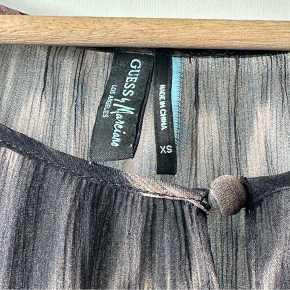 Guess by Marciano 100% Silk Chiffon Long Sleeve Mulitcolo Pullover Tunic - Picture 6 of 9